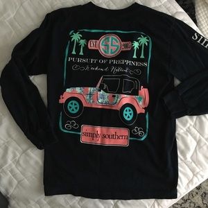 Simply Southern long sleeve T navy